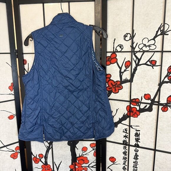 Peter Millar Womens Vest Blue Reversible Puffer Quilted Golf Size S Pockets - Picture 6 of 9